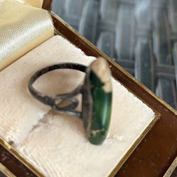 Antique turquoise sterling silver ring