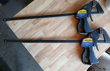 2pc 18" Quick-Grip Welding Clamps USA Made Woodworking Blacksmith Automotive NOS VTG Clamps Vises