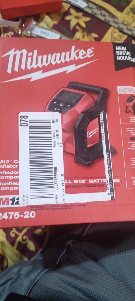 Milwaukee Inflator 12 V