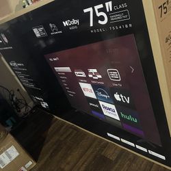 Televisiones, TCL, Roku, Smart TV, 4K, 75 pulgadas, nuevas en caja baratas