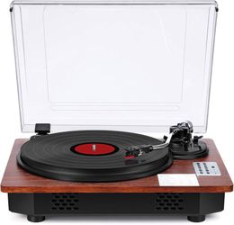 Record Player with Speakers Turntable for Vinyl Records Wireless in & Out USB Direct Vinyl to MP3 Recording Professional LP Vintage Record Player