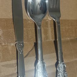Silver Vintage Hard Plastic Utensils 
