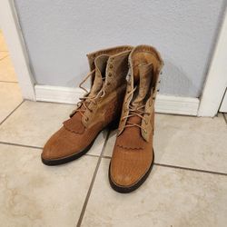 Justin Lace Up Cowboy Boots