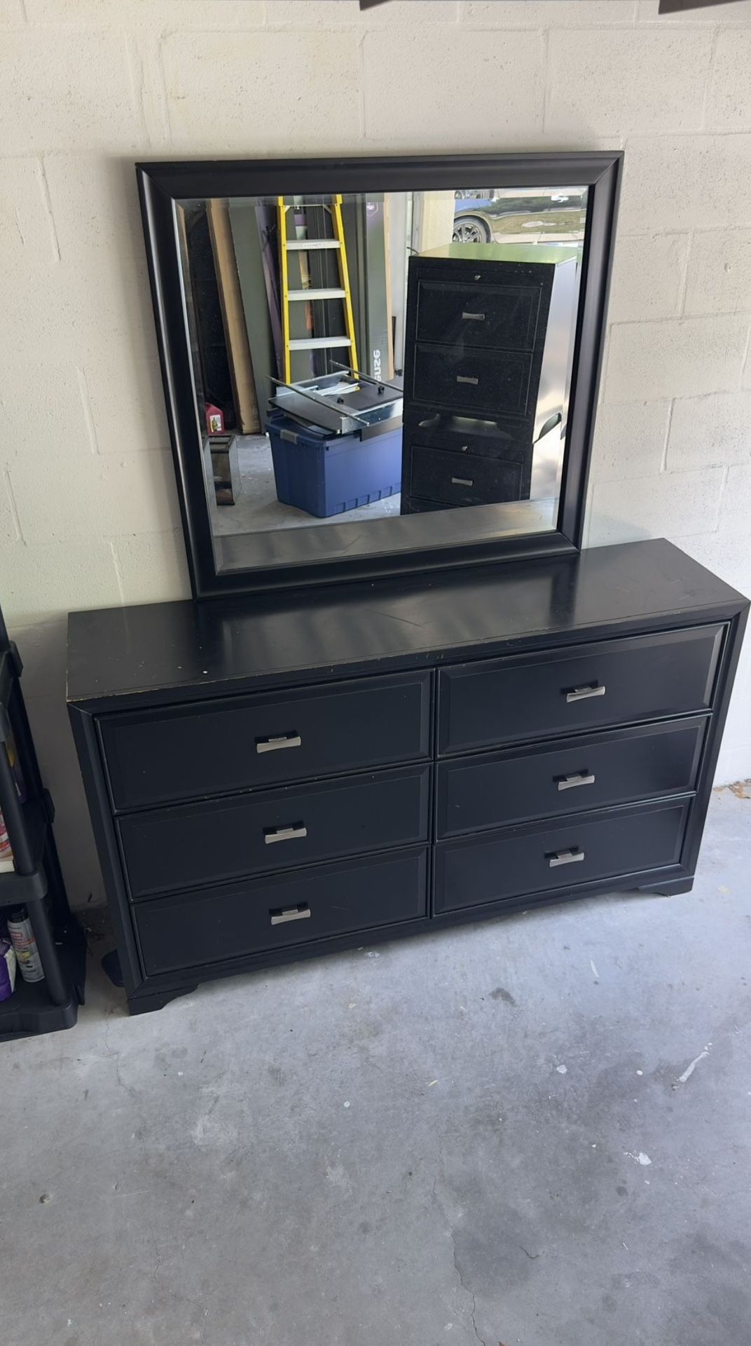 Bedroom Set: Dresser with Mirror, 2 Nightstands