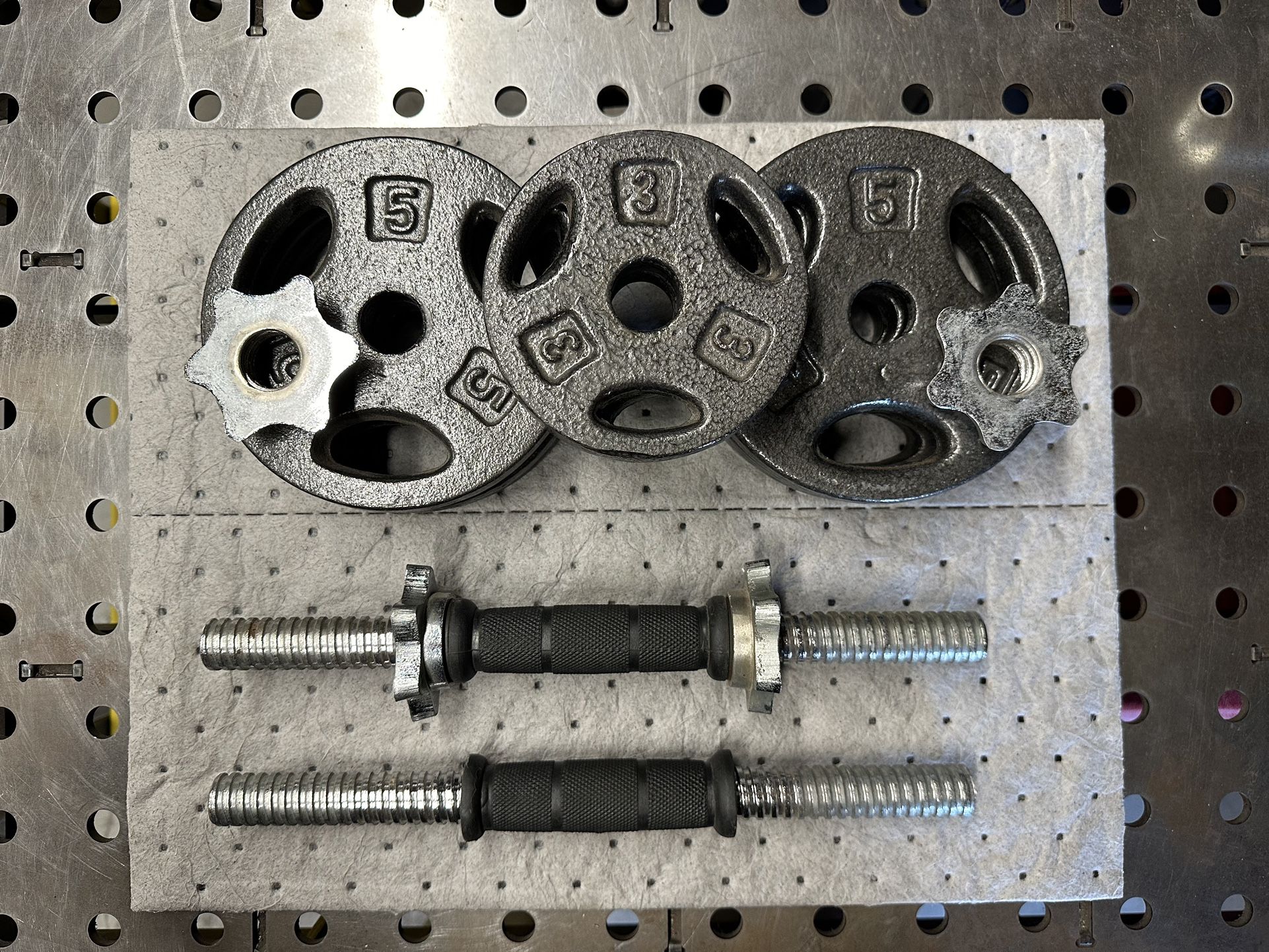 36LB In Total adjustable Metal Dumbbells