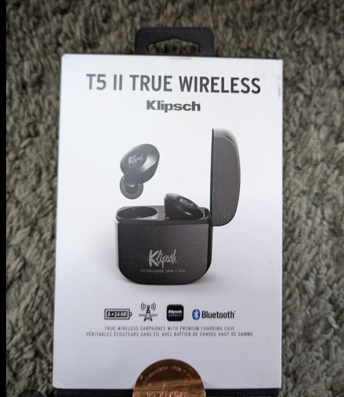 Klipsch T5 Active Noise Canceling Headphones-New In Box