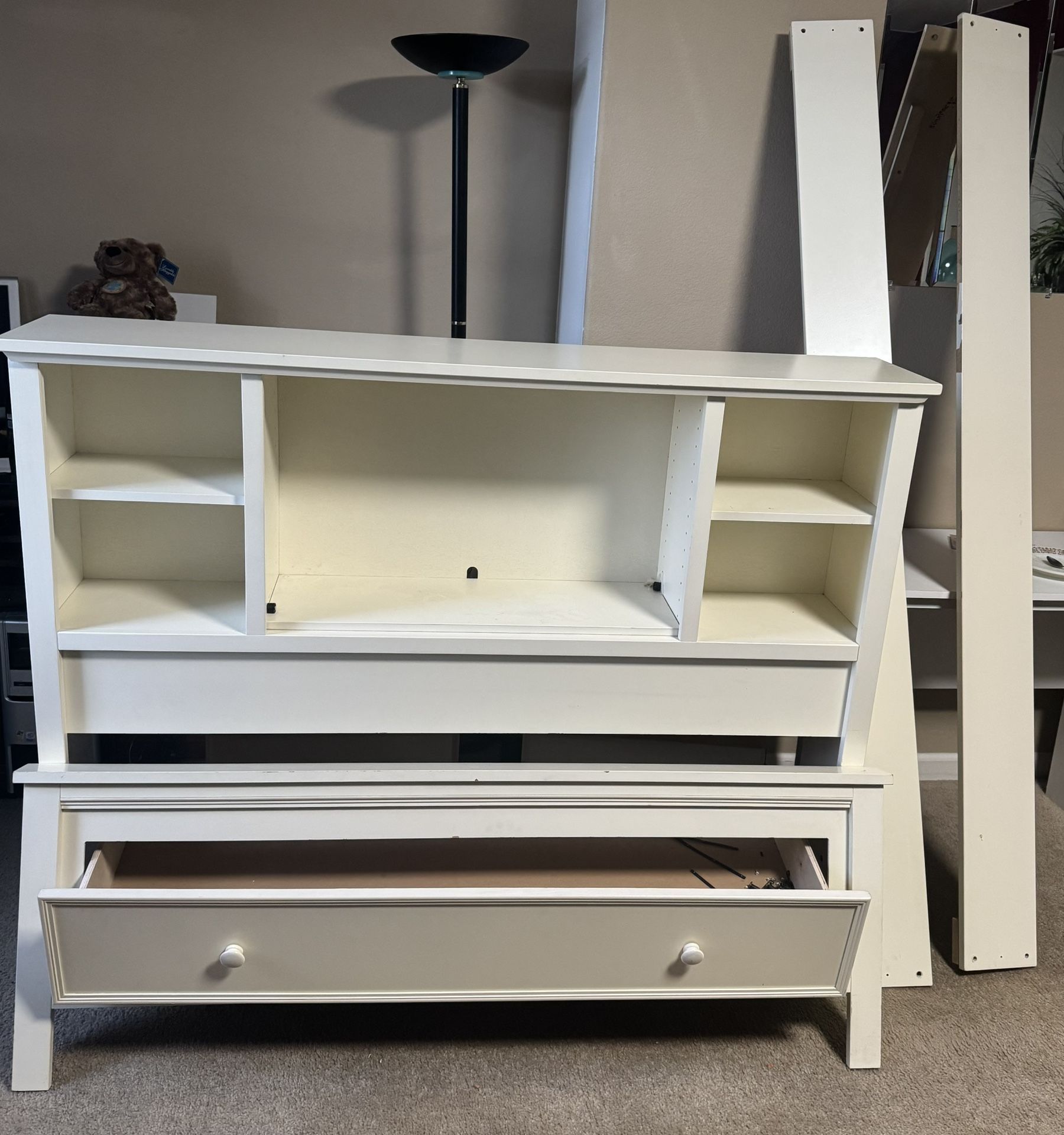 Full bed Frame With Large Storage Drawer