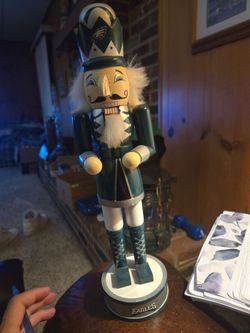 Philadelphia Eagles Wooden Nutcracker Figure