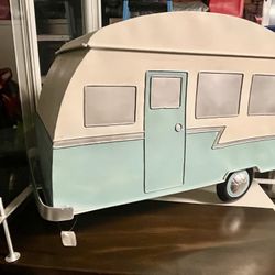 Vintage Volkswagen Decorative Camper with Handles & Storage - Brand New / Rare Find - Mint Condition 