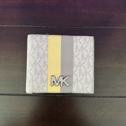 Men’s Michael Kors Wallet Gray/White/Yellow 