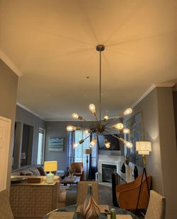 12 Light Sputnik chandelier - MCM Style