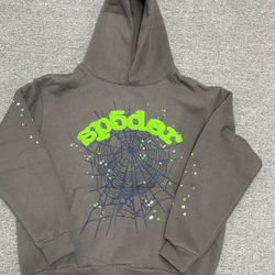 Sp5der Wait Web Hoodie Slate Grey
