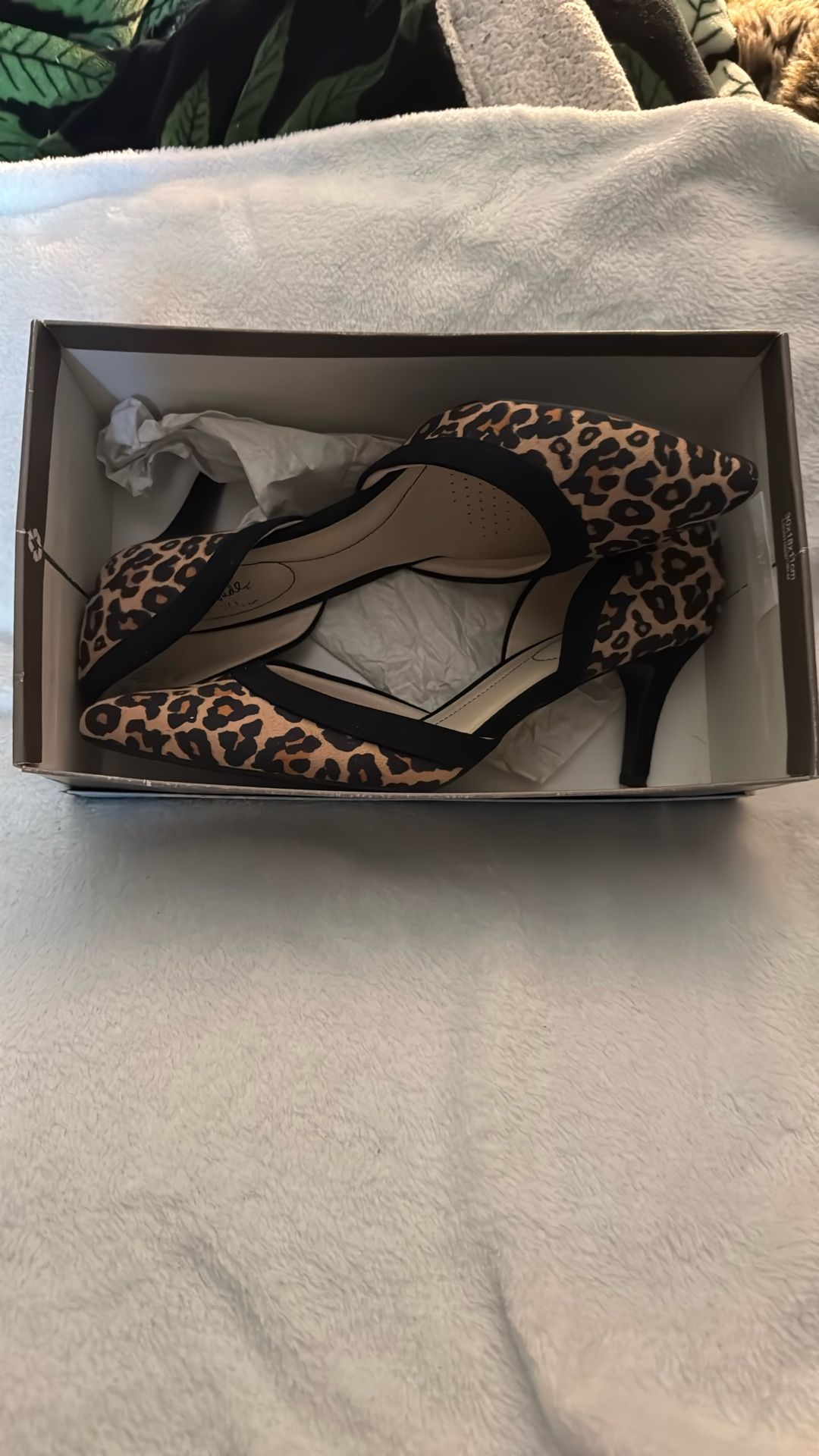 Leopard print high heels