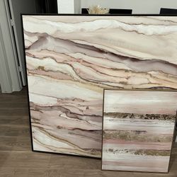 Set of 2 beautiful wall art pieces - $75