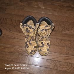 The Billionaire Boys Club x Timberland Size 6 Bee Line 6” Honeycomb Canvas Boots 