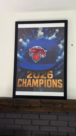 Limited Edition 24x36 New York Knicks Championship Framed Wall Art