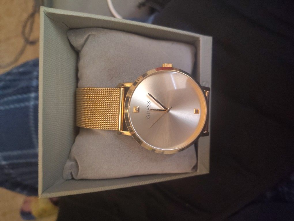 Gold Mesh Guess Watch