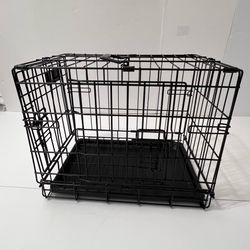 Small Dog Crate Wire Kennel Folding Pet Cage w/ Tray 18x14x12 NEW Open Box