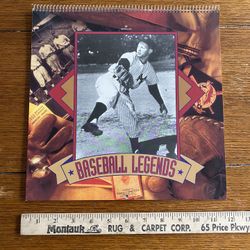 Baseball Legends 1996 Calendar Hallmark Babe, Page, Munson, Gehrig, Hodges, Ford