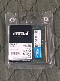 Crucial Ram 32 gb x 2 sticks  (Laptop)