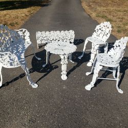 Antique Cast Iron Garden Set