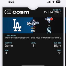 Cosm Dallas World Series 2 Tickets