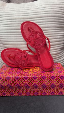 Tory Burch Miller Crystal Sandals Red