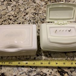 2 Flushable / Baby Wipes Storage Dispensers W/ Flip Lids, Easy Load & Clean, Discreetly Stores The Wipes.