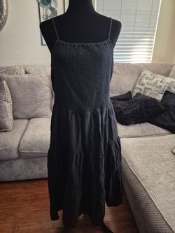 Woman black dress