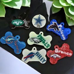 Football Inspired Custom Resin Dog Tags