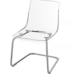 Tobias clear chrome plated chair -Barely Used-