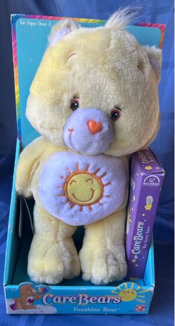 Vintage NWT FUNSHINE BEAR Care Bears Play Along Plush 2002 With VHS Tape
