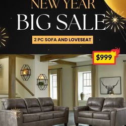 2 PC SOFA AND LOVESEAT