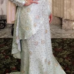 Powder Blue Elegant Evening Dress