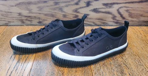 James Perse - Mens - Size 9 - Low - Sneakers - Lace Up - Rubber Trimmed Canvas - Black/White ($400 - New)