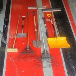 8 Yard Tools. Must Buy All. Rakes And Shovel Are Brand New