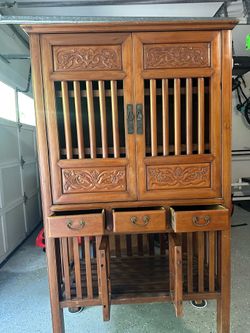 Antique Unique Chinese Kitchen  Cabinet Cupboard