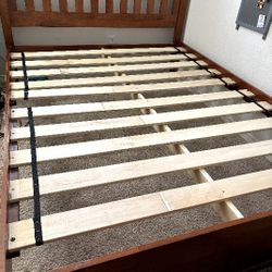 Mission Style Queen Wood Bedframe