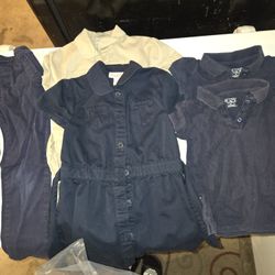 Girls 5 Lot Of School Uniforms Size 4
