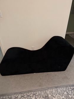 Black Velvet Chaise Lounge Sofa