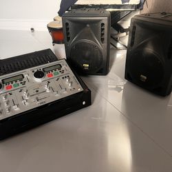 Fully Working Numark Cd Mix2 With 2 Rs Series By Gemini Speakers