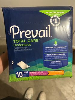 Prevail Total Care Extra large disposable underpads