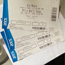3 Tickets To Kip Moore 