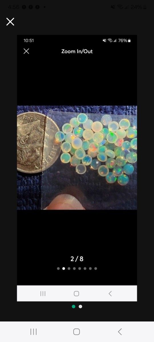 [10pcs.] 3.5x3.5mm Natural Ethiopian Fire Opal Crystals Cabachon 