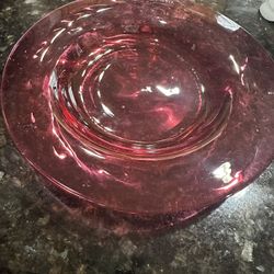 Vintage Ruby Red Saucers