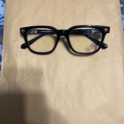Chrome Hearts Glasses Black Frame Clear Lenses 