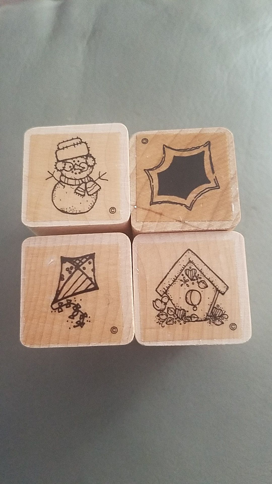 Set of 4 stamps 1" x 1"