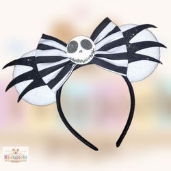 Jack Skellington Mickey Ears Headband
