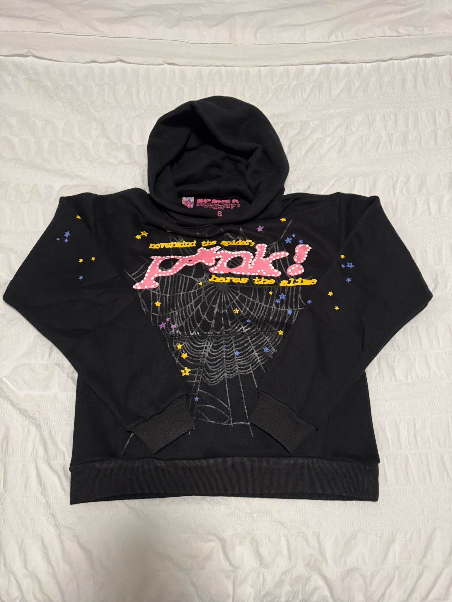 Sp5der Black P*NK Hoodie