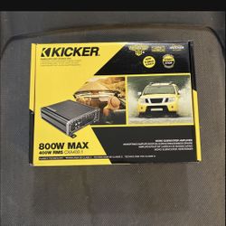 Kicker 800 watts amplifier 1 channel bass amplifier 400 RMS CXA400.1